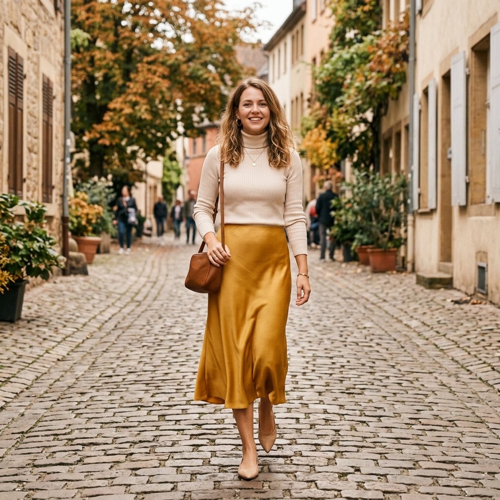 September Midi Skirt Outfit Ideas