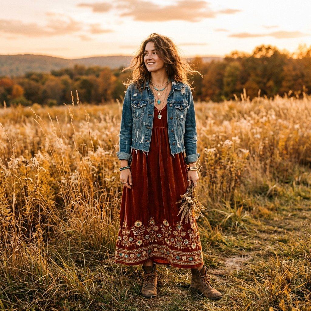 Boho Fall Outfits Aesthetic