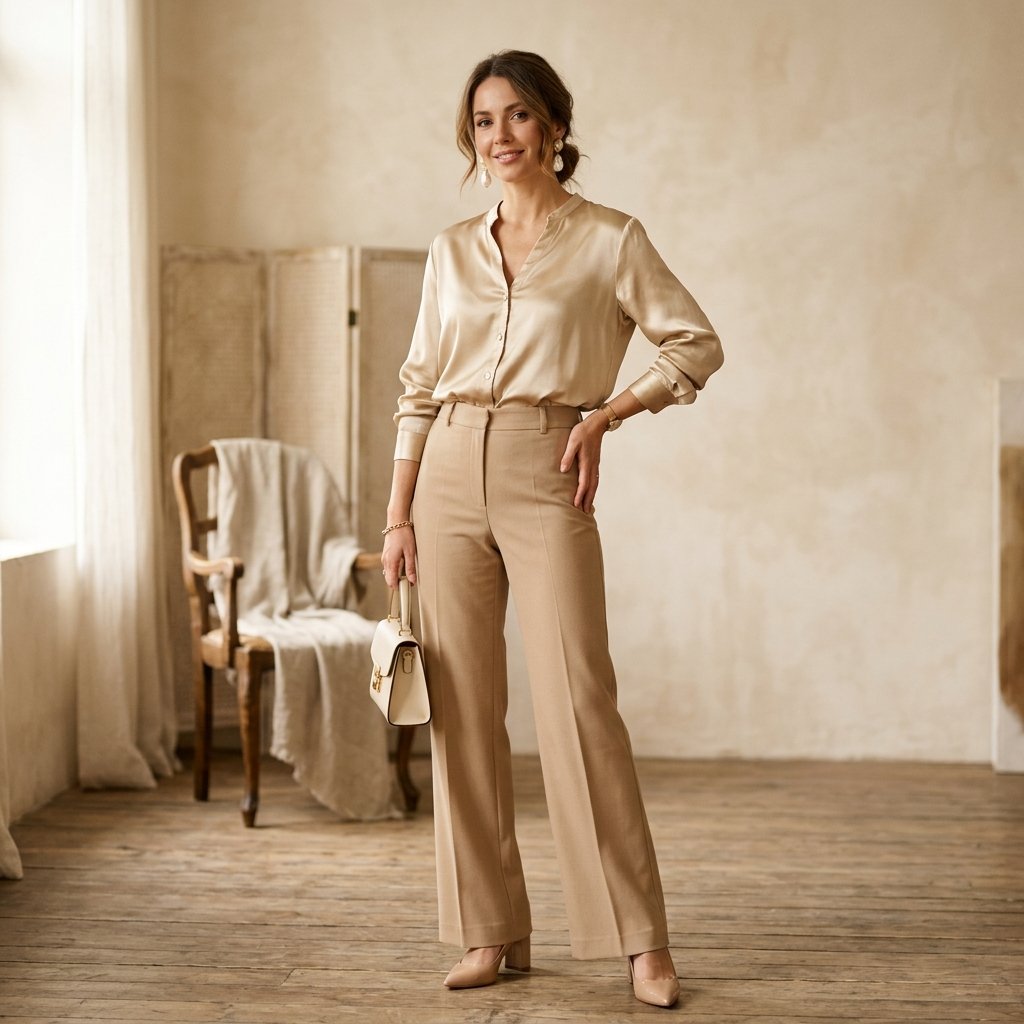 Silk Blouse Outfit Ideas