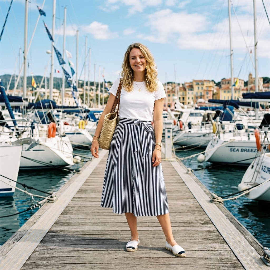 Striped Skirt Outfits for Spring
