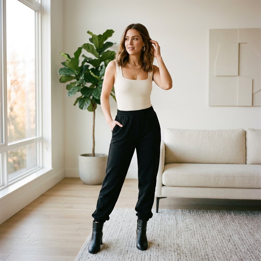 30 Best Outfit Ideas Sweatpants to Elevate Your Everyday Look 16 Sweatpants and Bodysuit Outfit Ideas