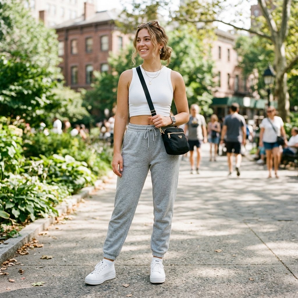 30 Best Outfit Ideas Sweatpants to Elevate Your Everyday Look 6 Crop Top Outfit Ideas Sweatpants