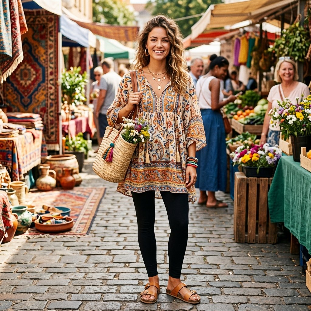 Leggings With Tunic Top Idea