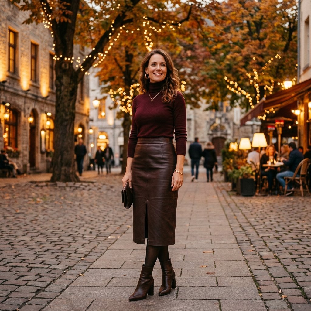 Fall Date Night Outfit Burgundy Ideas