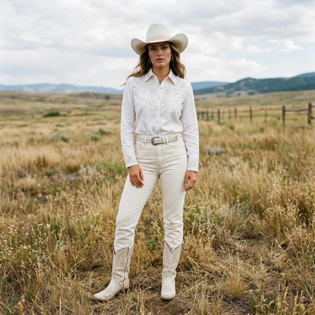 Monochrome Cowgirl Outfits Ideas