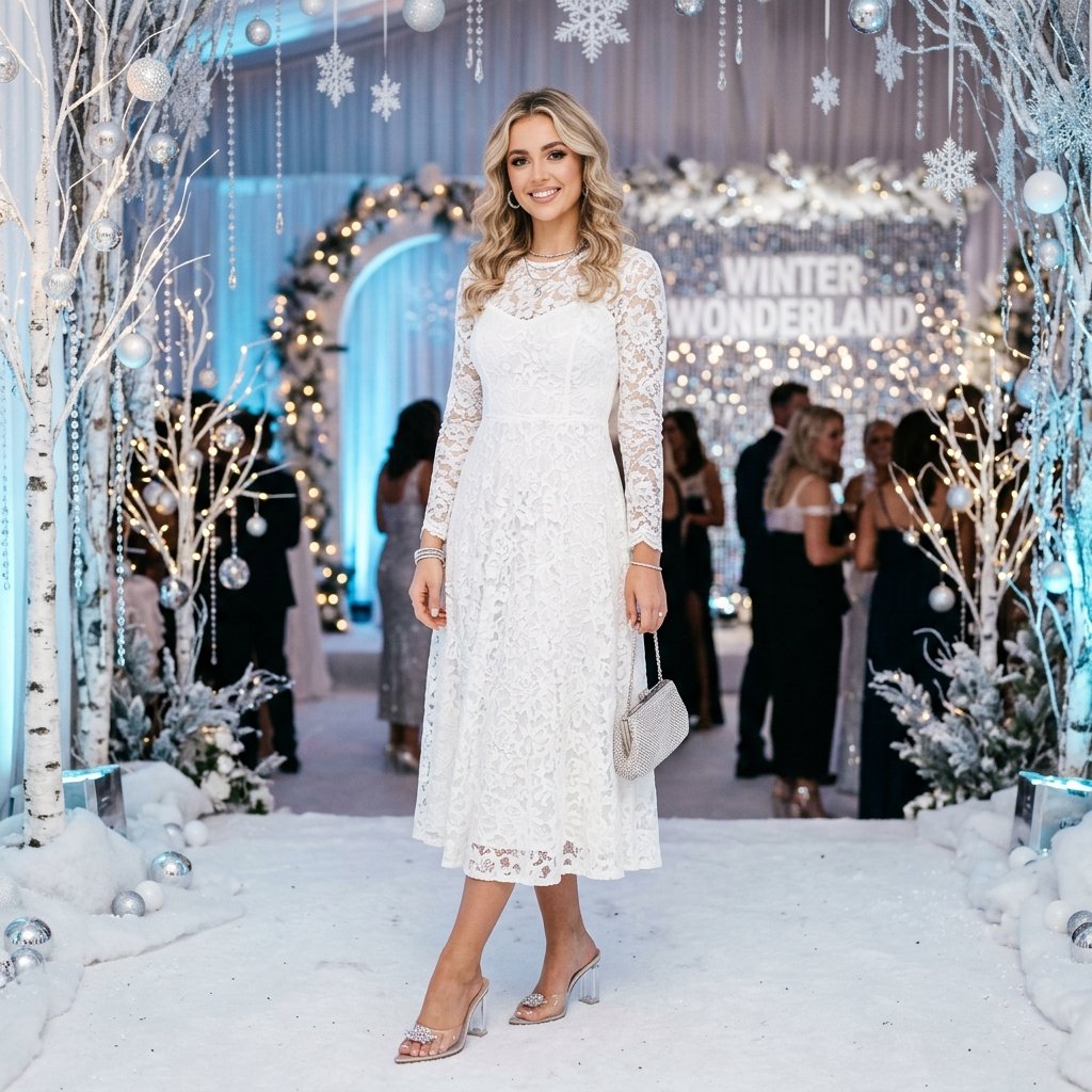 White Winter Wonderland Party Outfits