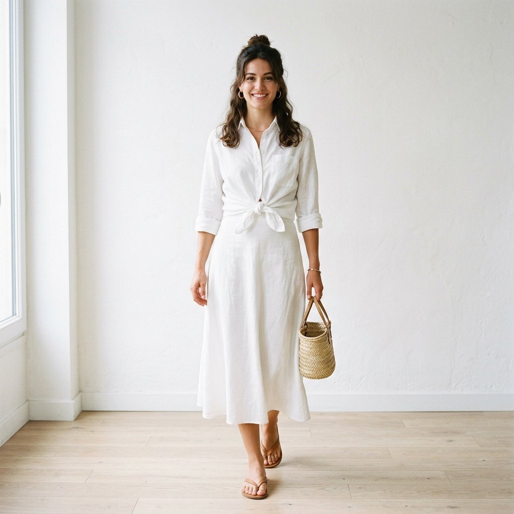 White Outfit Ideas: 30 Creative Looks to Inspire Your Next Stunning Style 14 White Outfit Idea White Shirt Ideas
