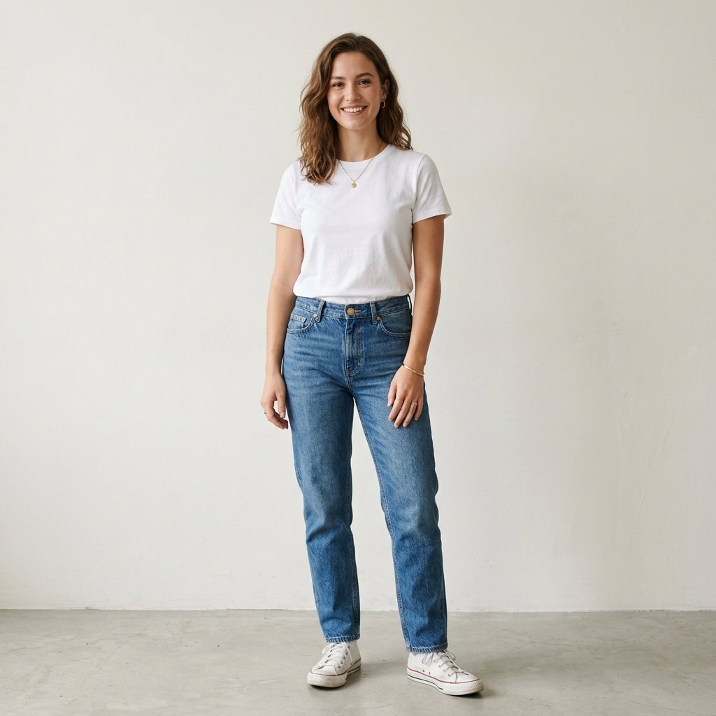 White Tee and Outfit Ideas Jeans