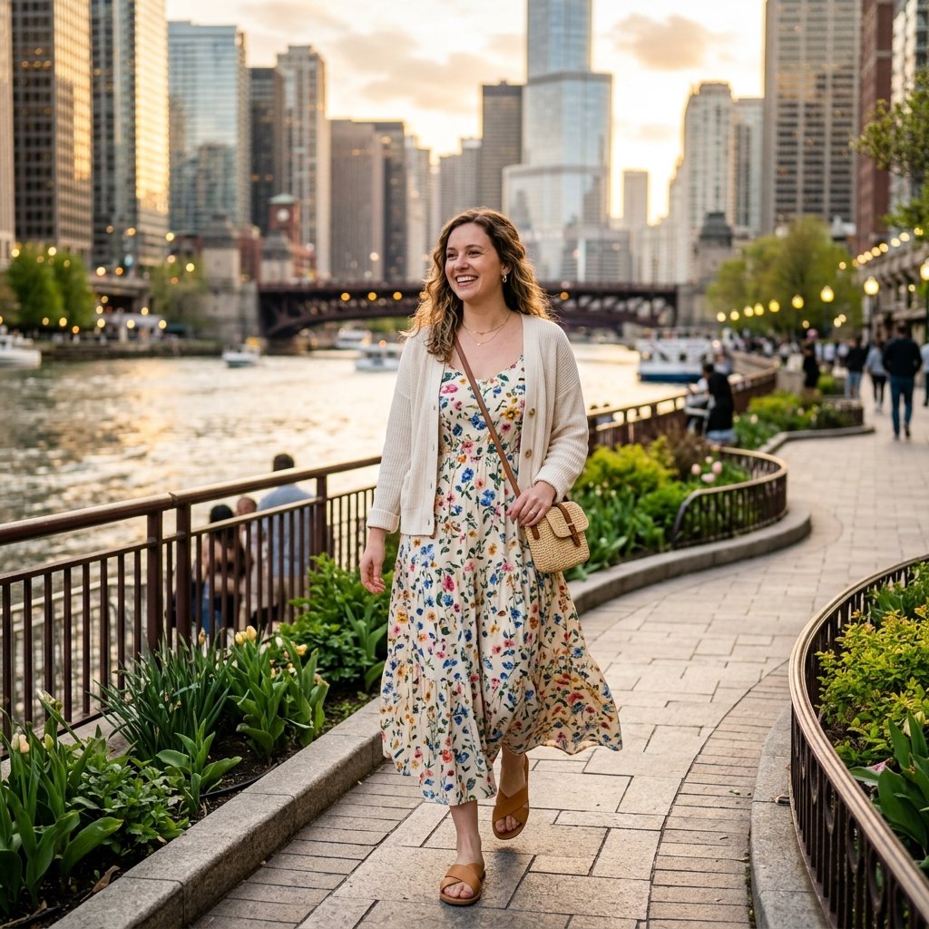 Chicago Riverwalk Spring Outfits