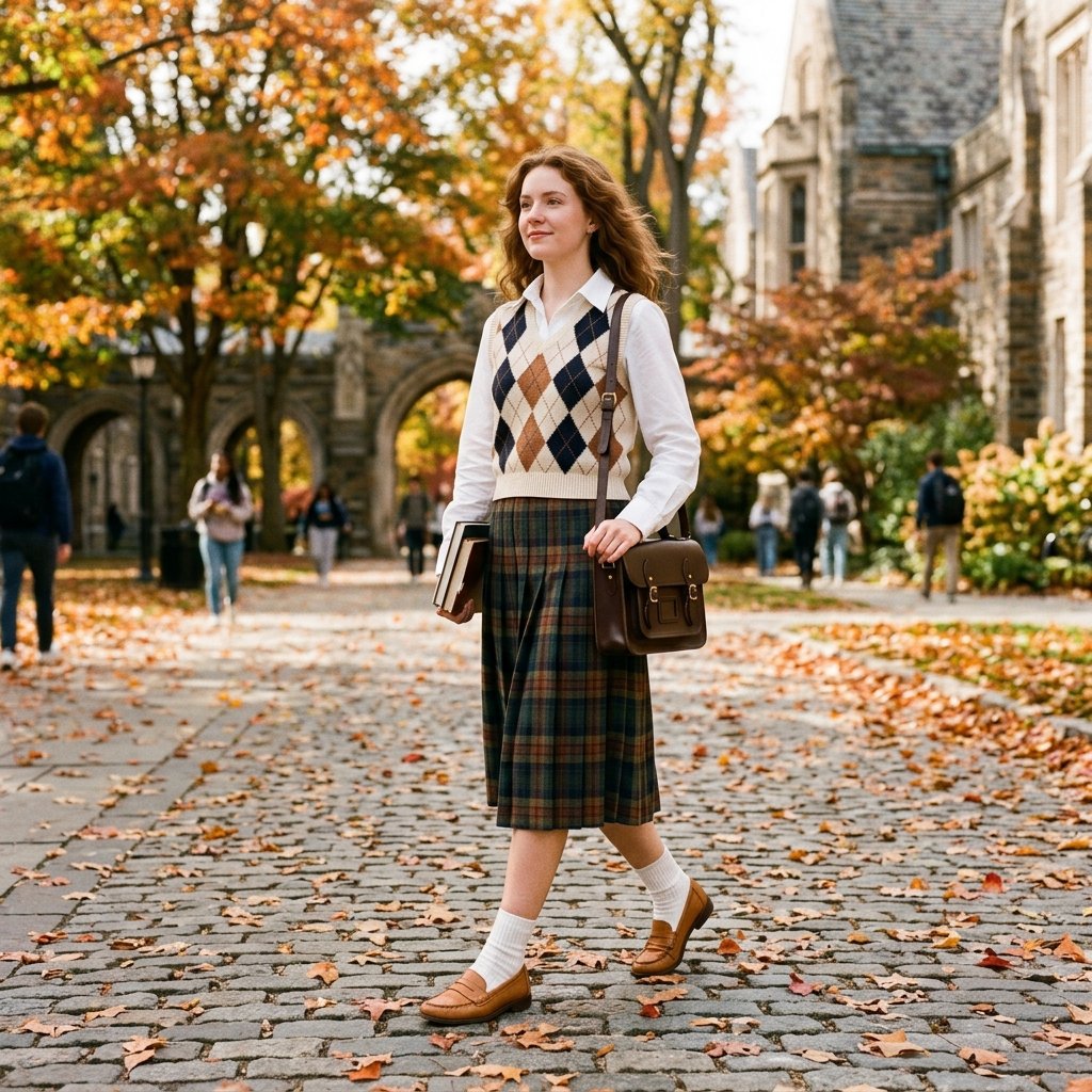 Preppy Autumn Fall Outfits Aesthetic