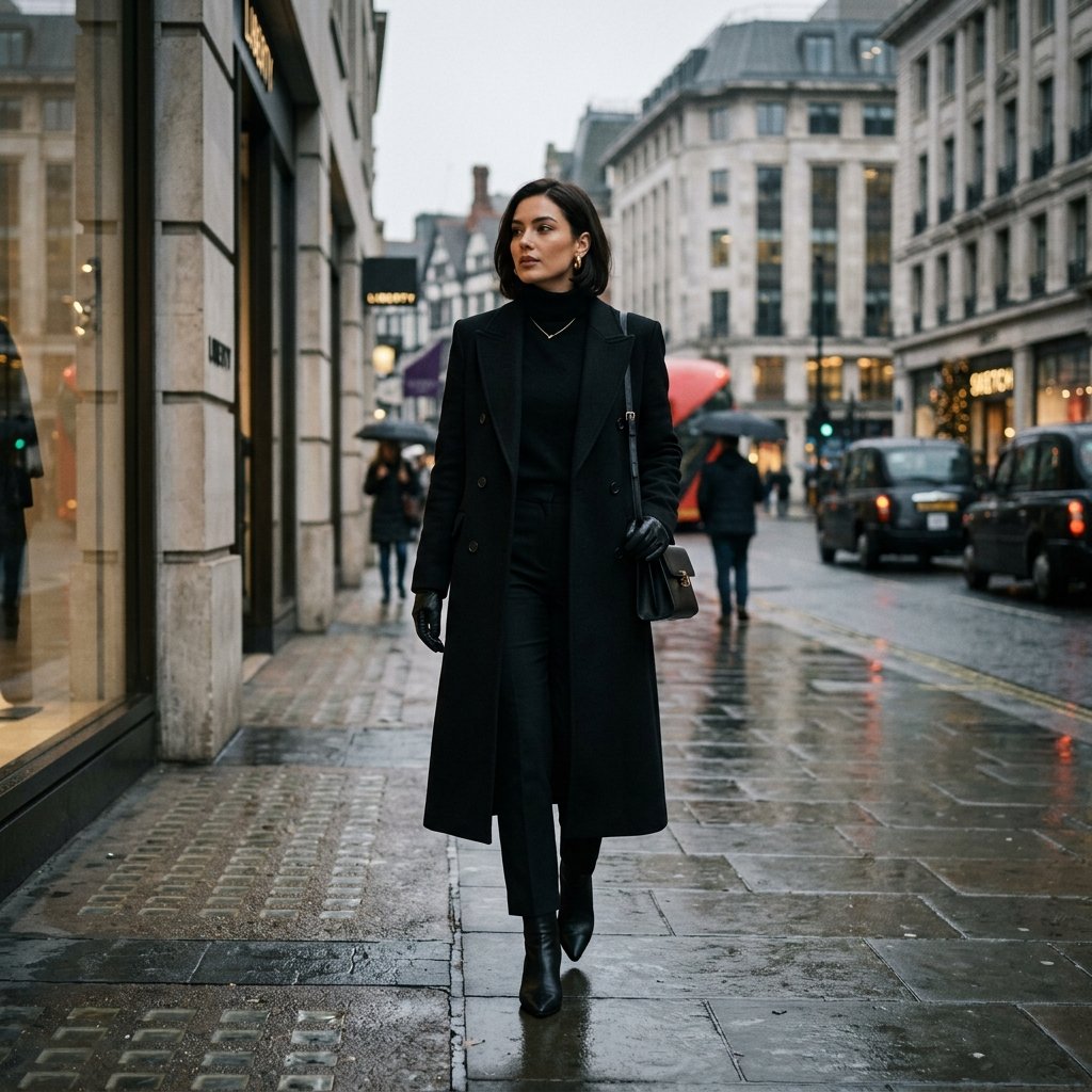 Chic All-Black Winter Ensembles