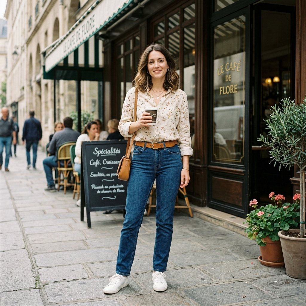 Tucked In Blouse with Outfit Ideas Jeans
