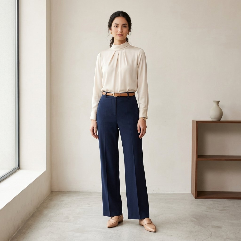 High Neck Blouse Outfit Ideas