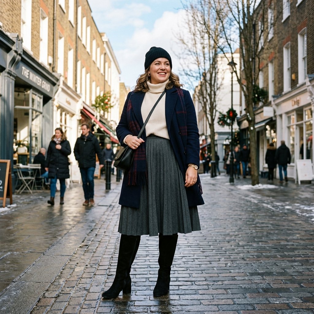 Knee High Boots and Skirt Outfit Ideas