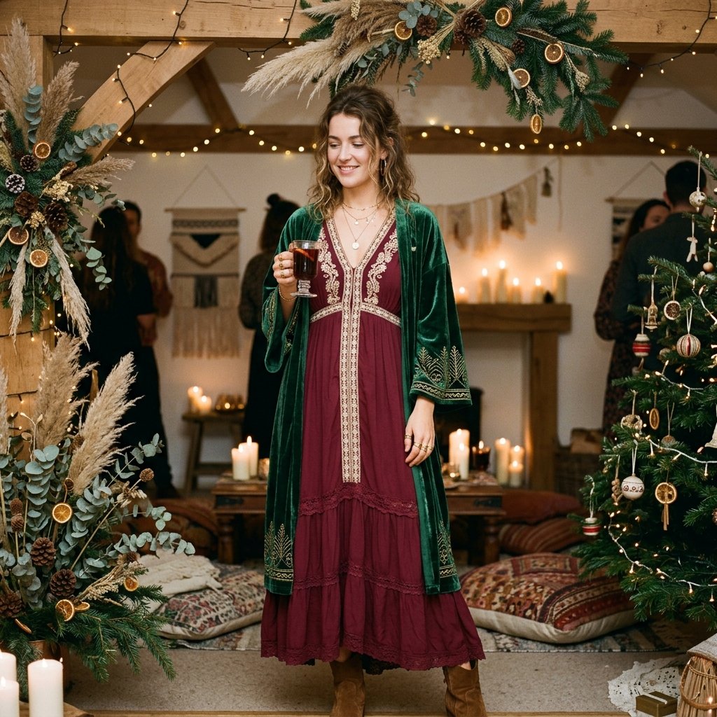Boho Christmas Party Outfits