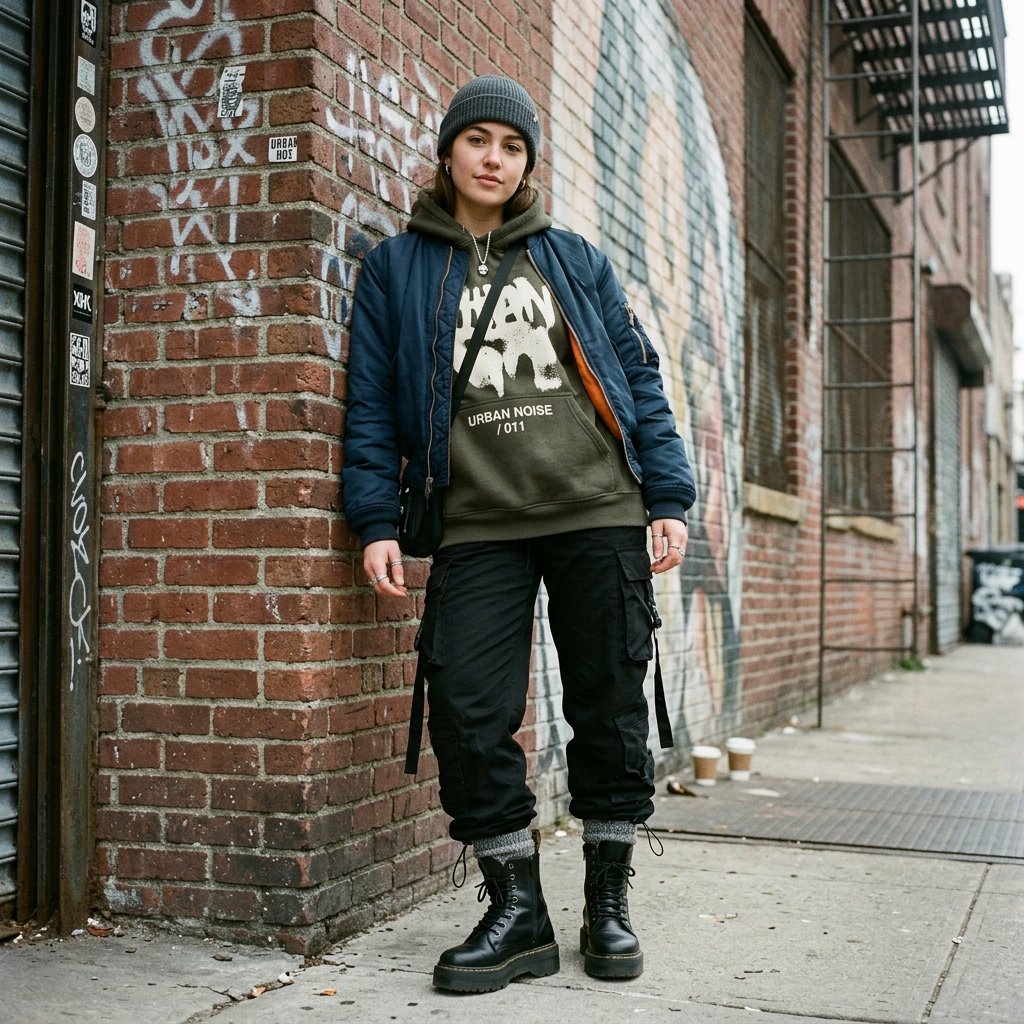 Streetwear-Inspired Cold Weather Ensemble