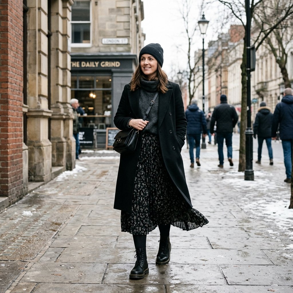 Combat Boots Winter Outfit Ideas