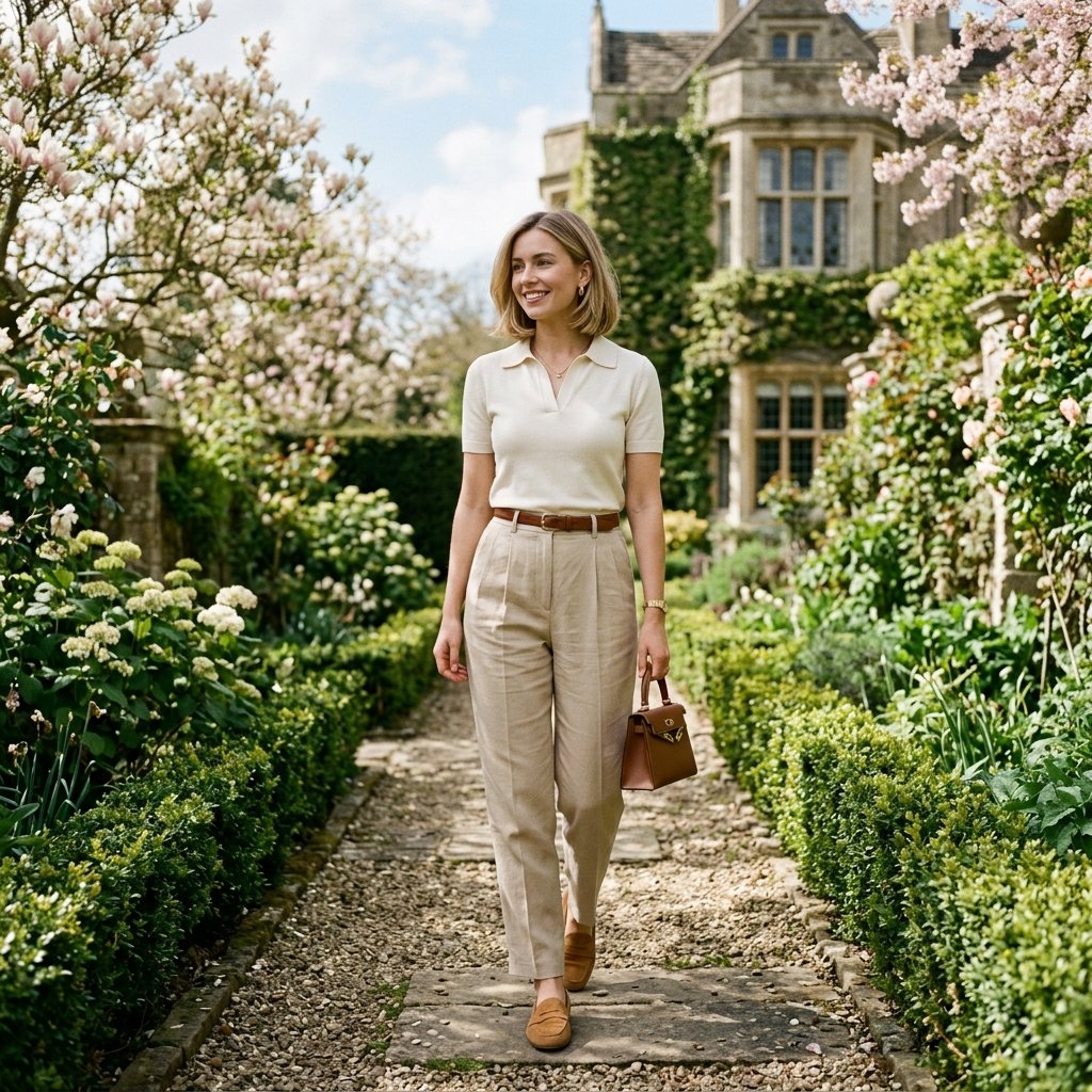 Old Money Spring Outfits Polo Shirt Idea