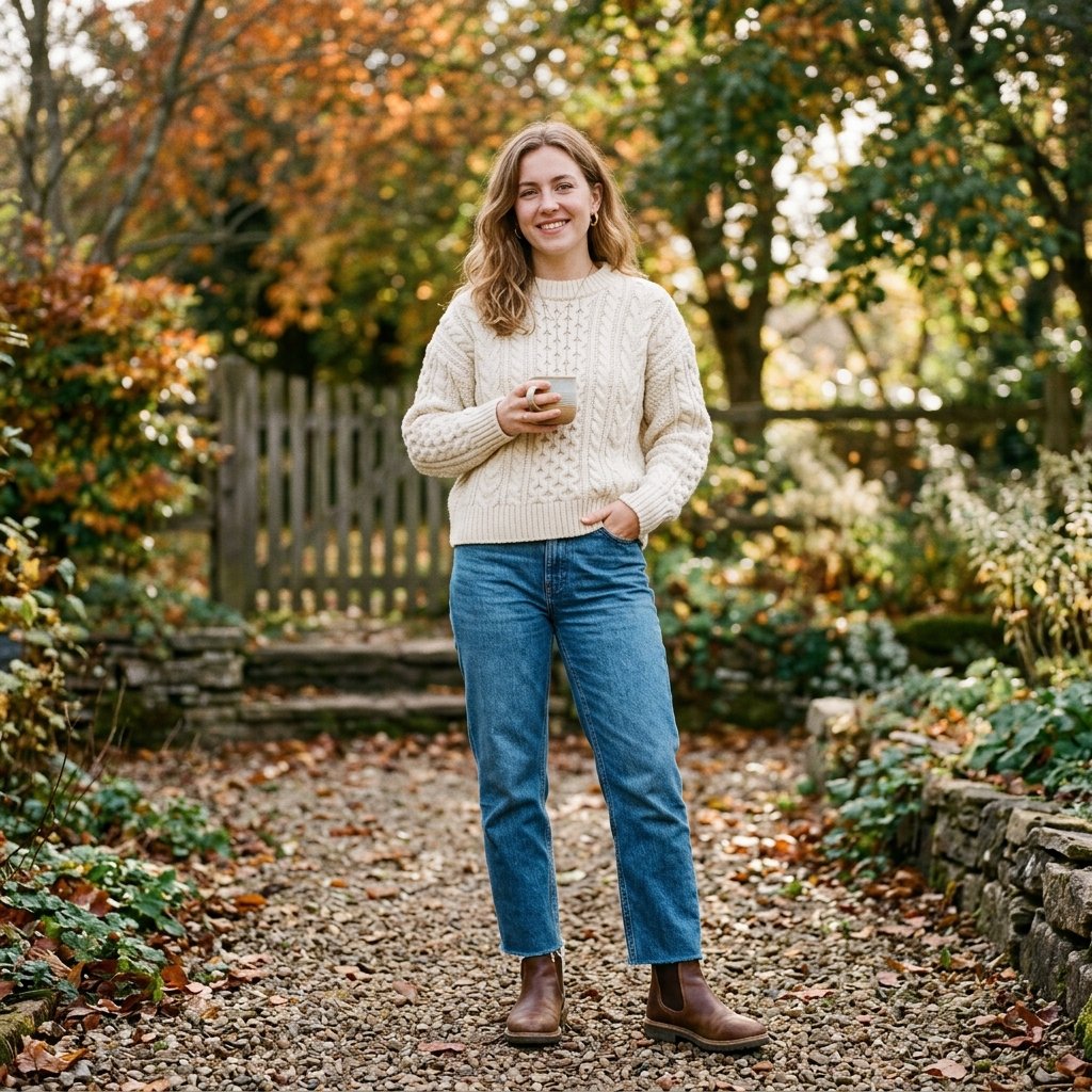 Cable Knit Sweater Winter Outfit Inspo Ideas