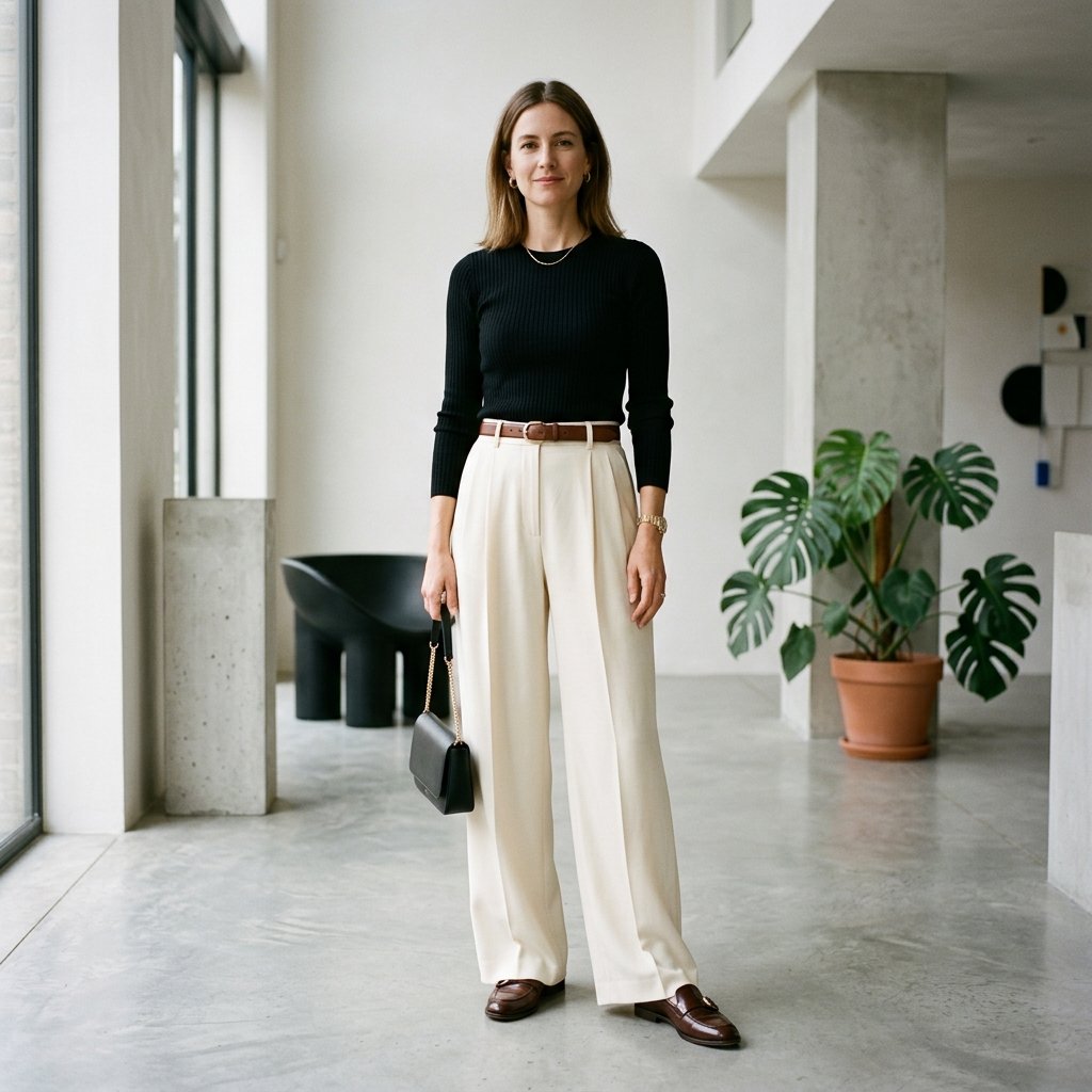 Wide Leg Trouser Outfit Ideas