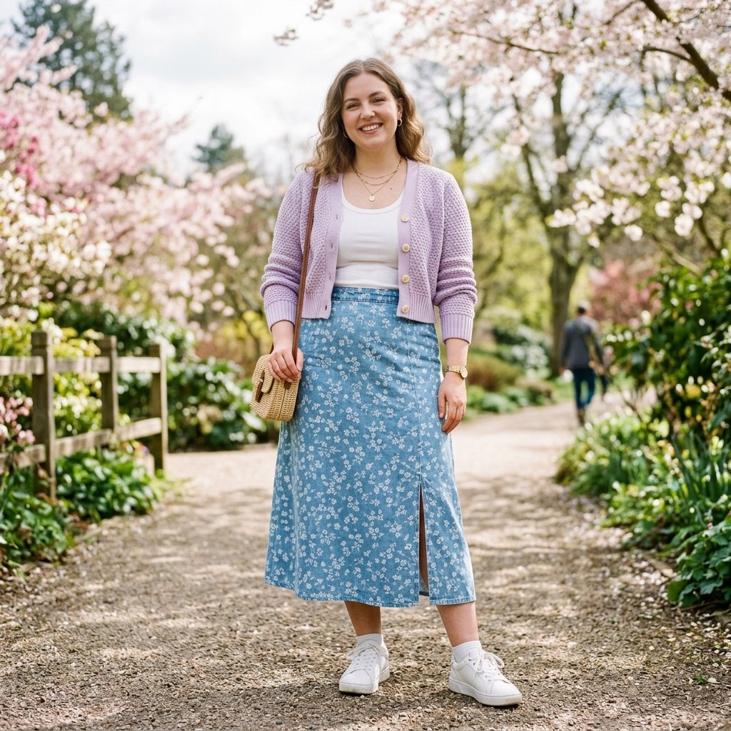 Cropped Cardigan Midsize Spring Outfits
