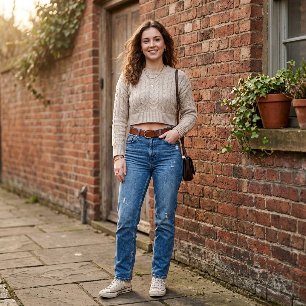 Cropped Sweater Outfit Ideas