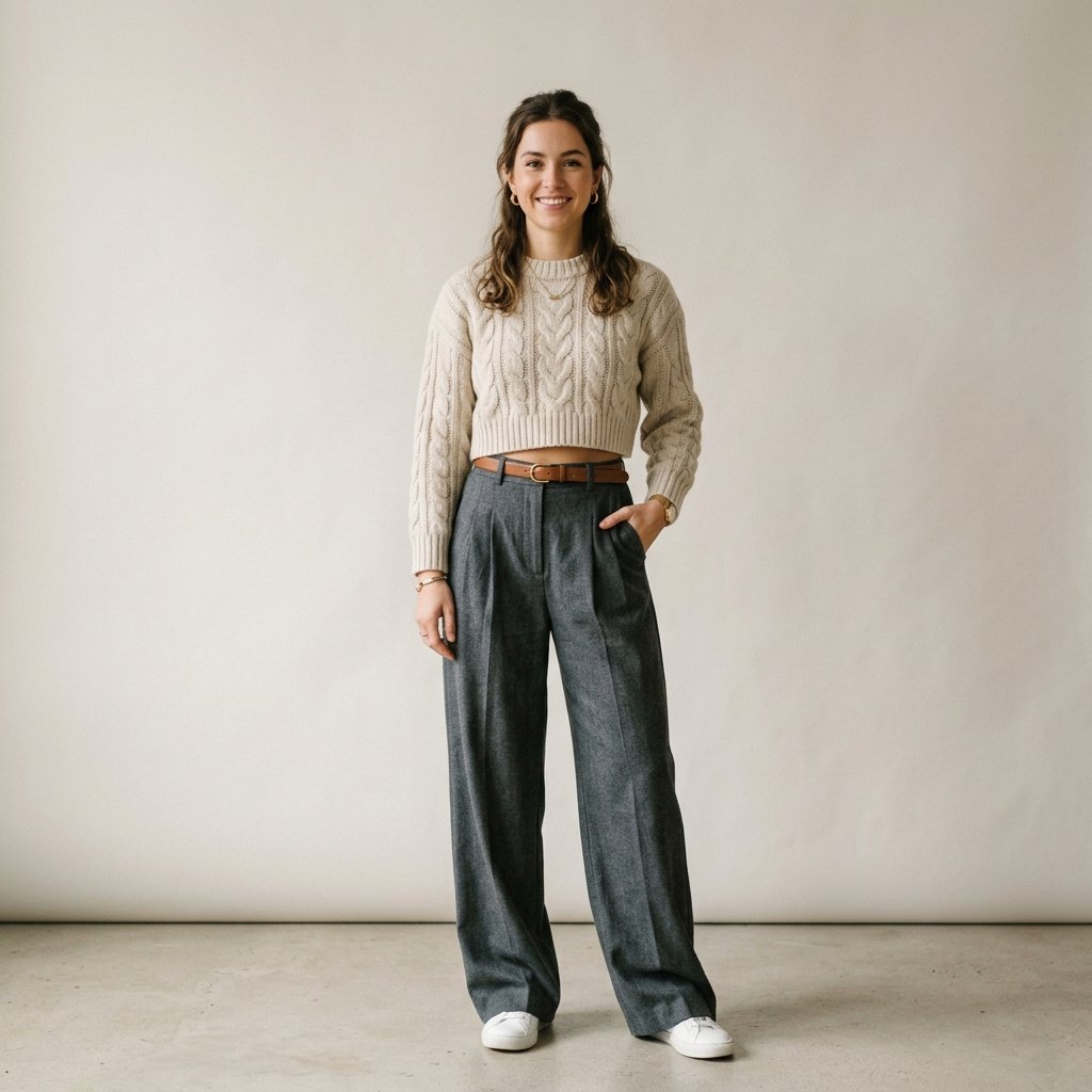 Cropped Sweater Outfit Ideas Autumn