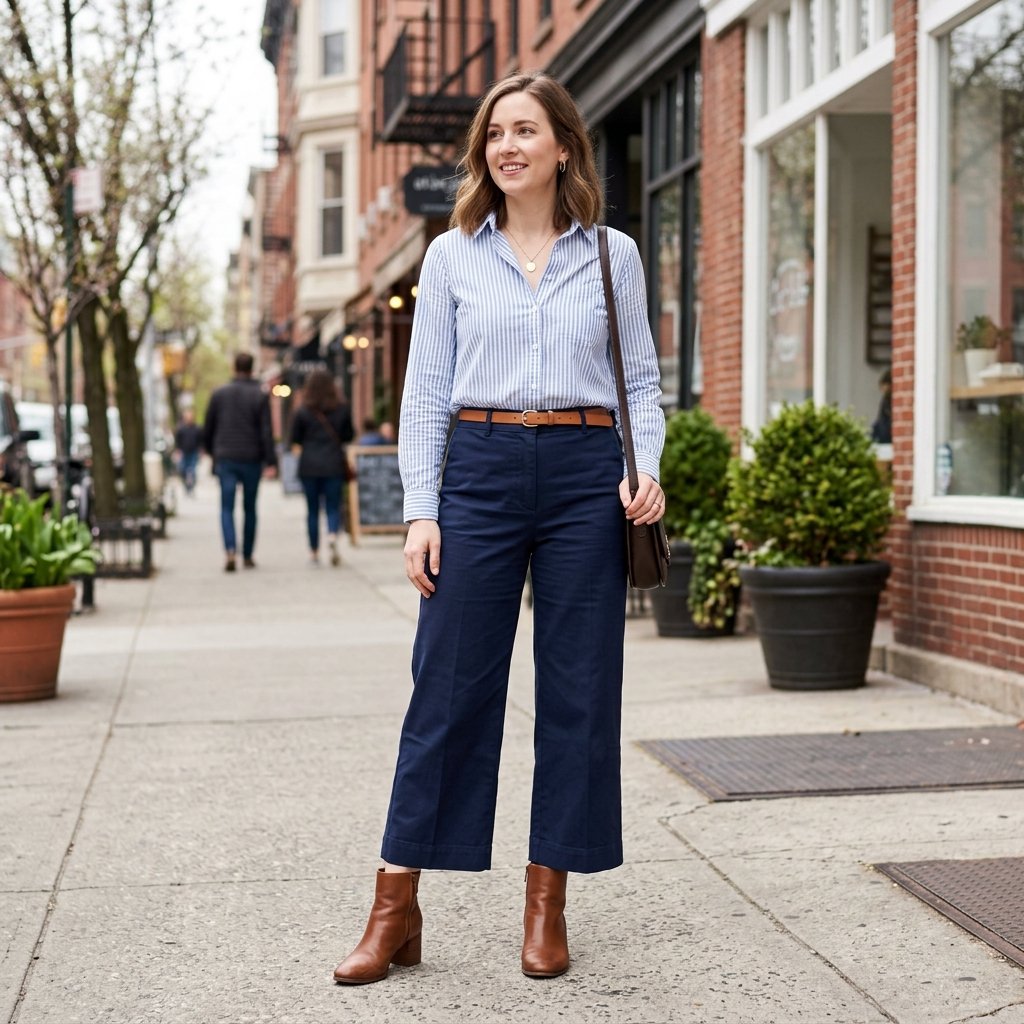Cropped Wide Leg Trousers Outfit Ideas