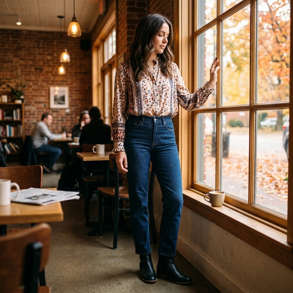 Outfit My Fall With Dark Wash Denim
