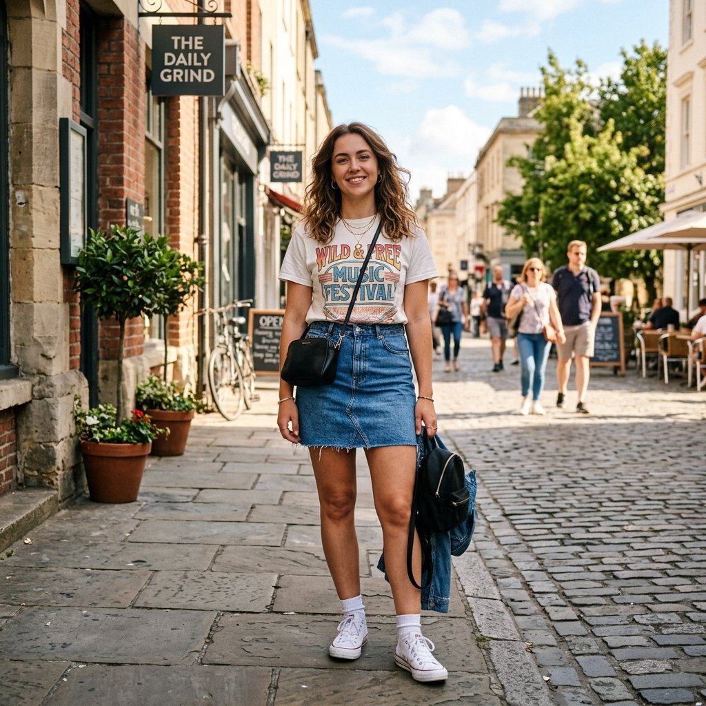 Denim Skirt Outfit Ideas