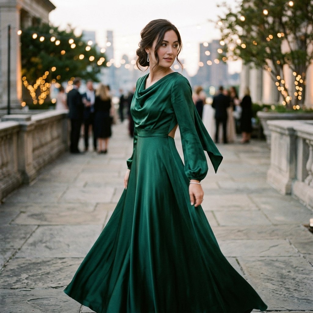Draped Satin Gown Ideas