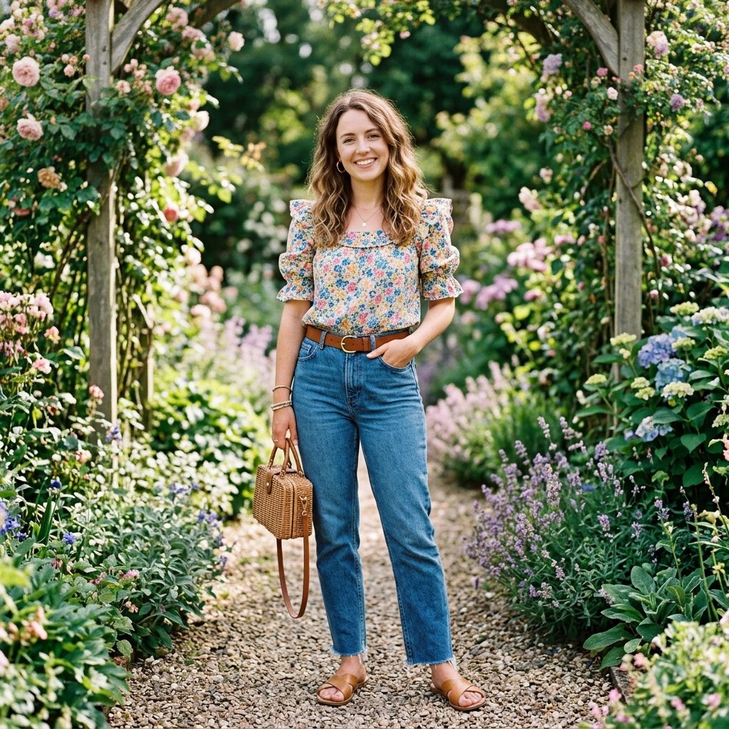 Floral Print Spring Mom Outfits Ideas