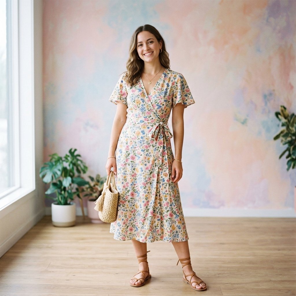 Wrap Dress Spring Mom Outfits