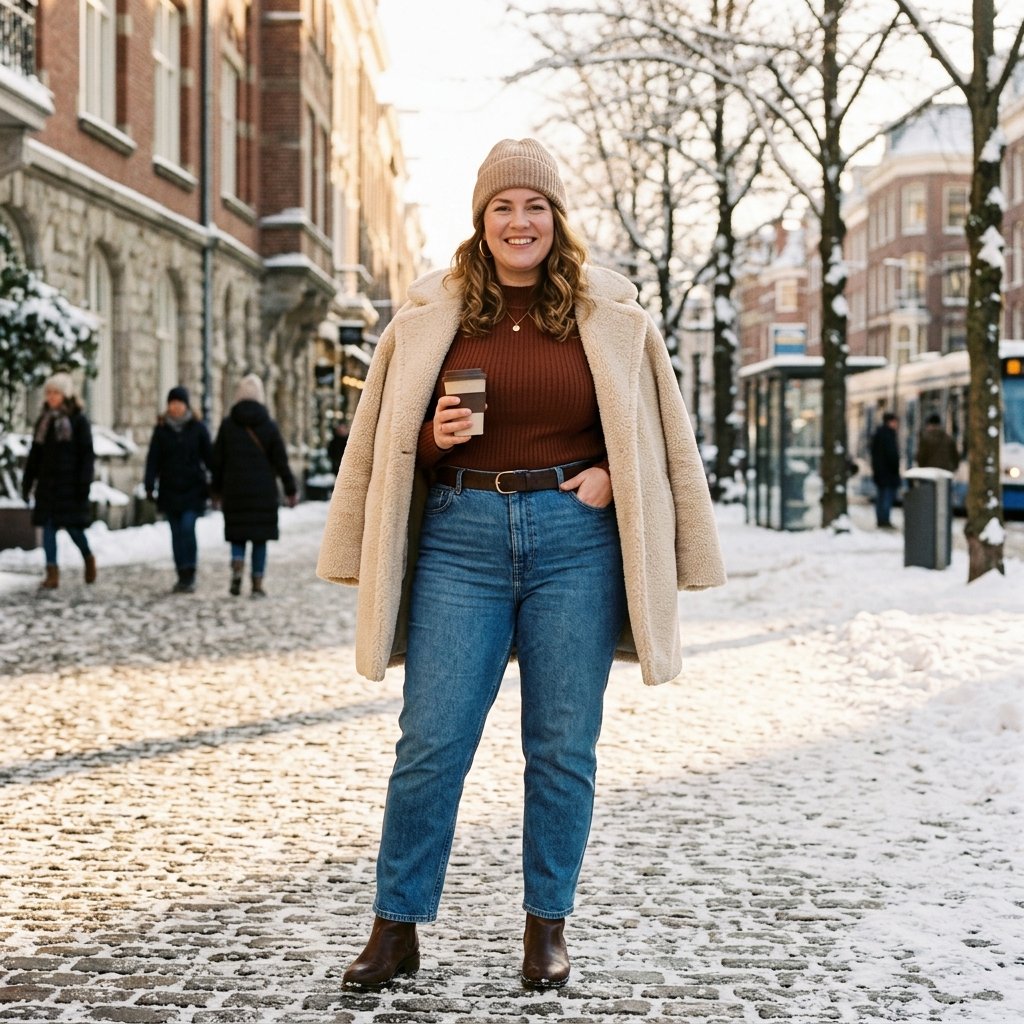High Waisted Jeans and Sweater Outfit Ideas