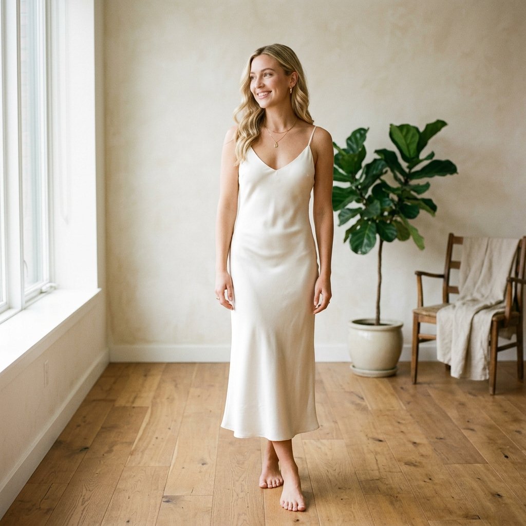 Ivory Satin Slip Dress Ideas
