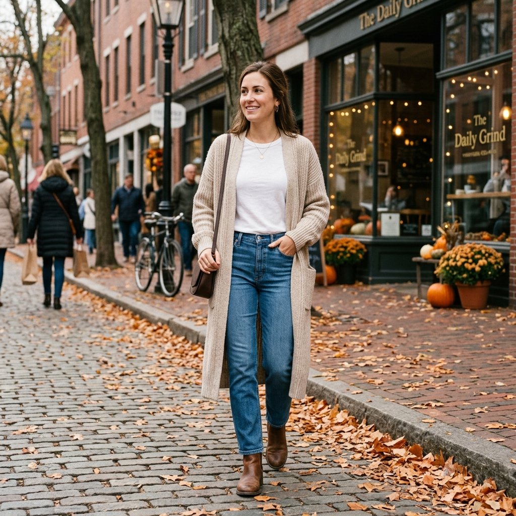 Jeans and Cardigan Outfit Ideas