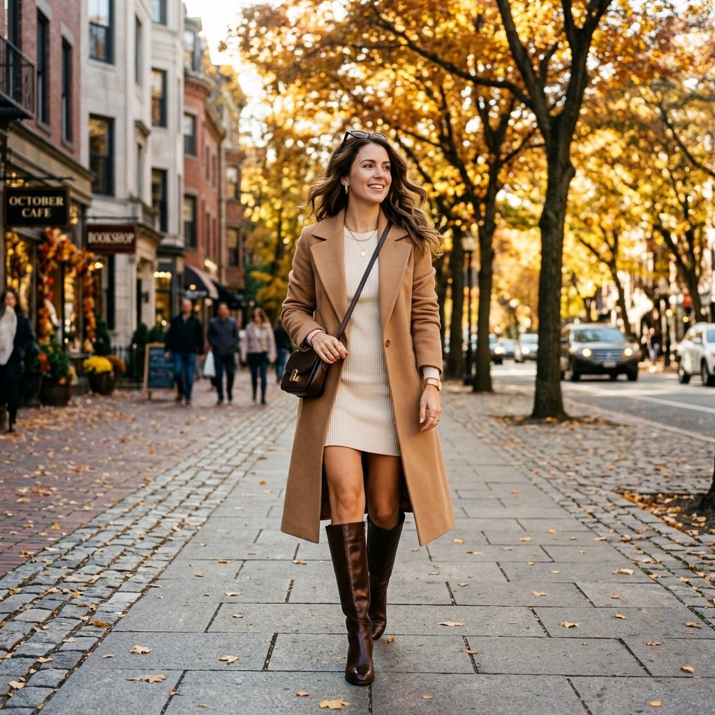 Fall outfits women with Knee High Boots
