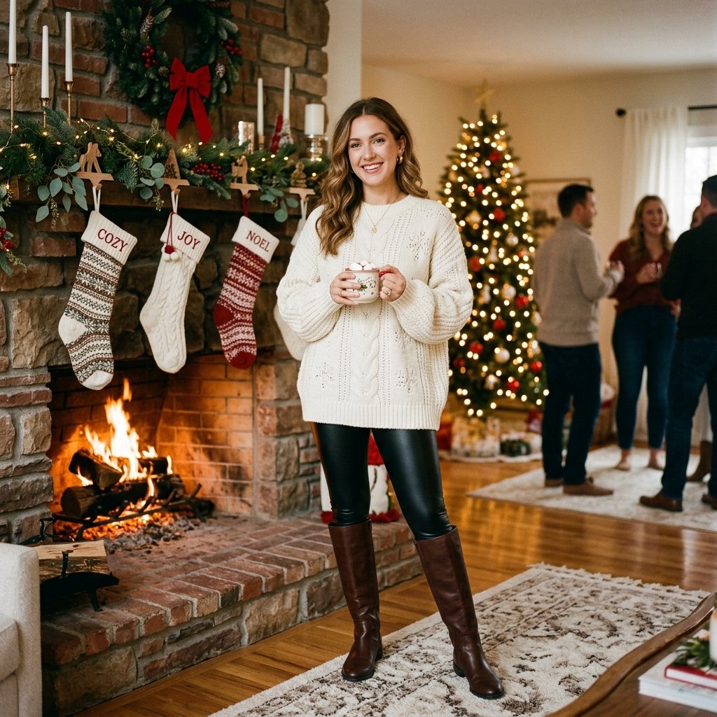 Cozy Knit Sweater Party Outfits