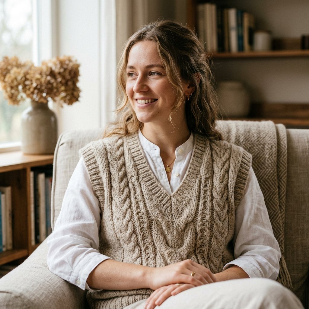 Soft Knit Vest Outfit Ideas