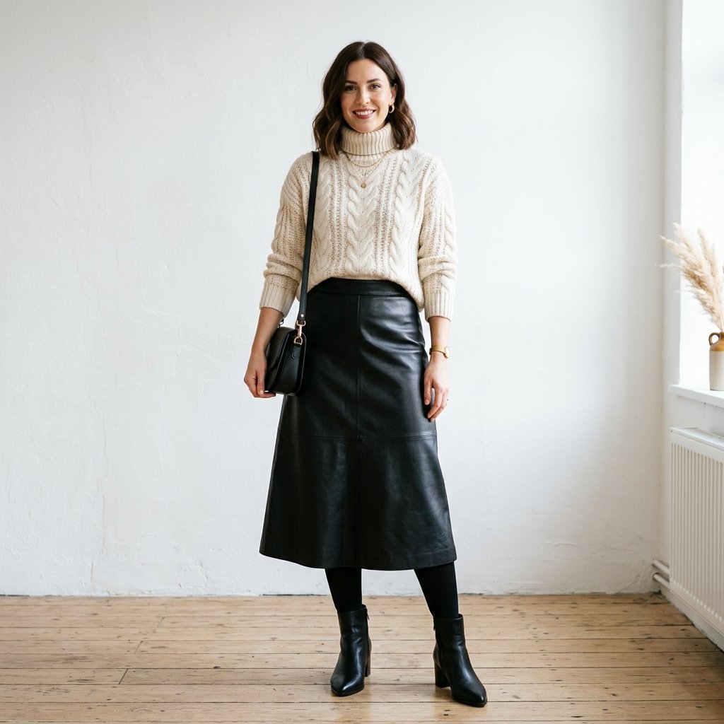 Winter Outfit Ideas with Leather Pieces