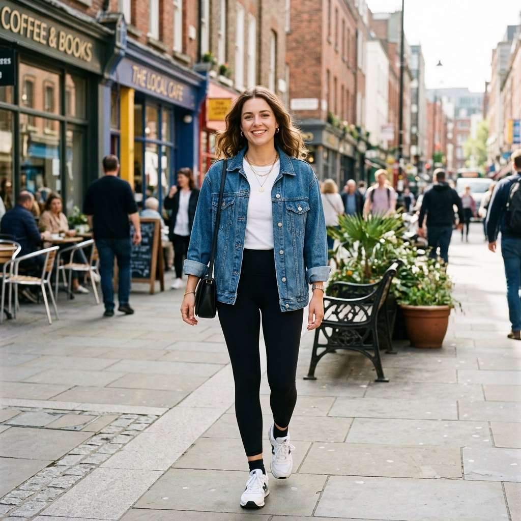 Leggings and Denim Jacket Idea