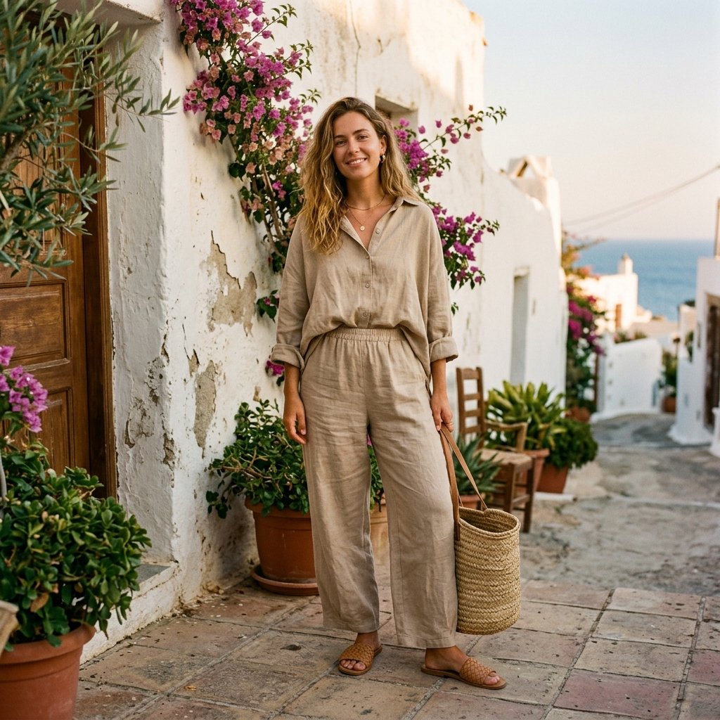 Relaxed Linen Set outfit ideas baggy