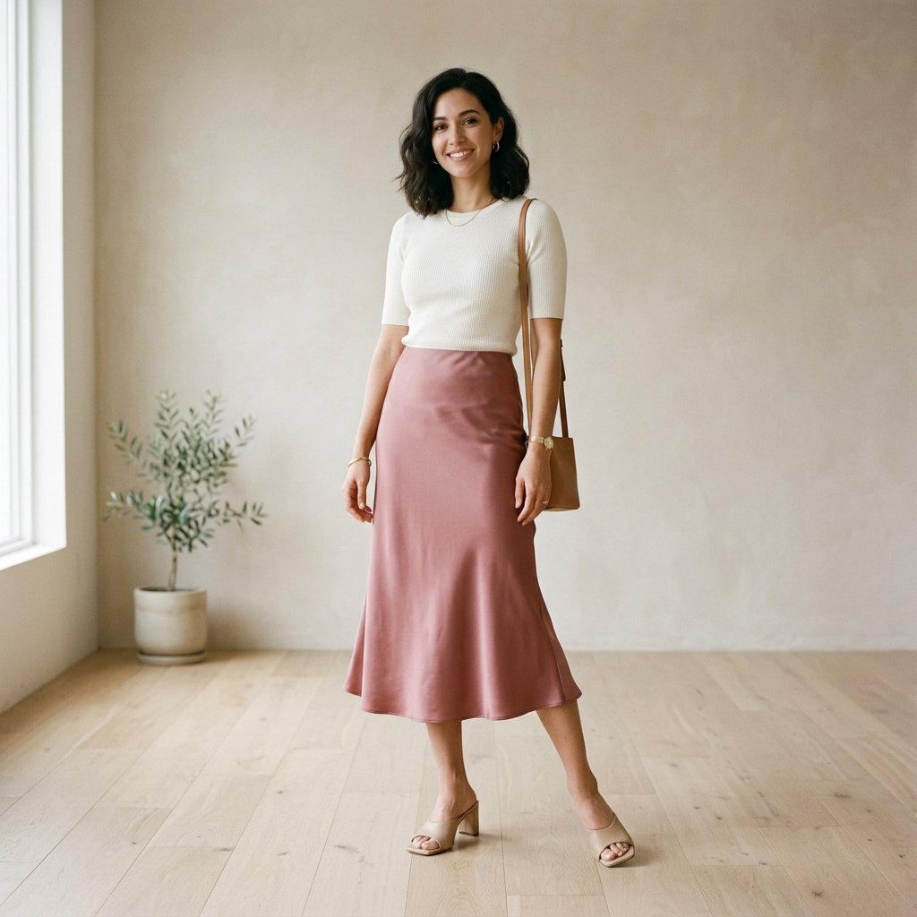 Simple Midi Skirt Outfit Ideas