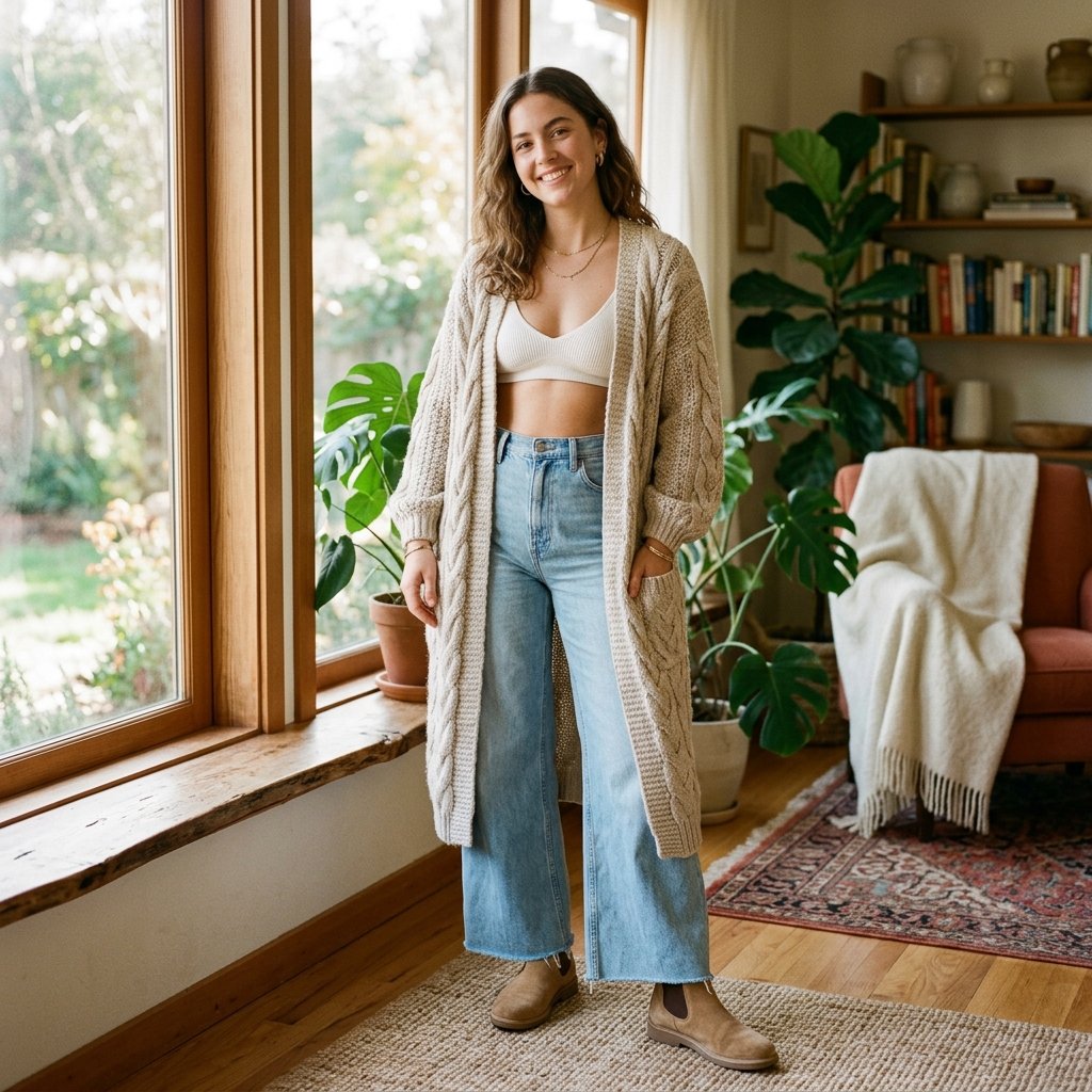 Oversized Cardigan outfit ideas baggy
