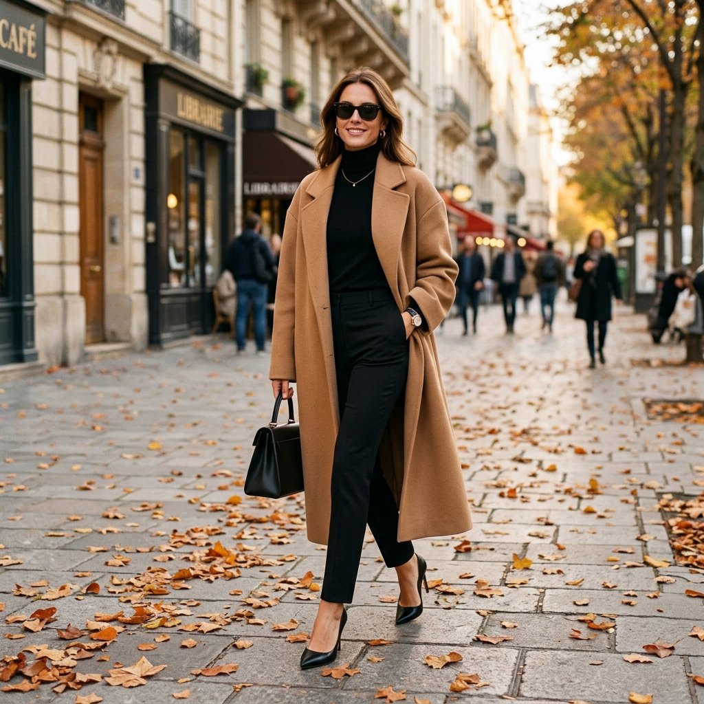 Oversized Coat with Slim Pants