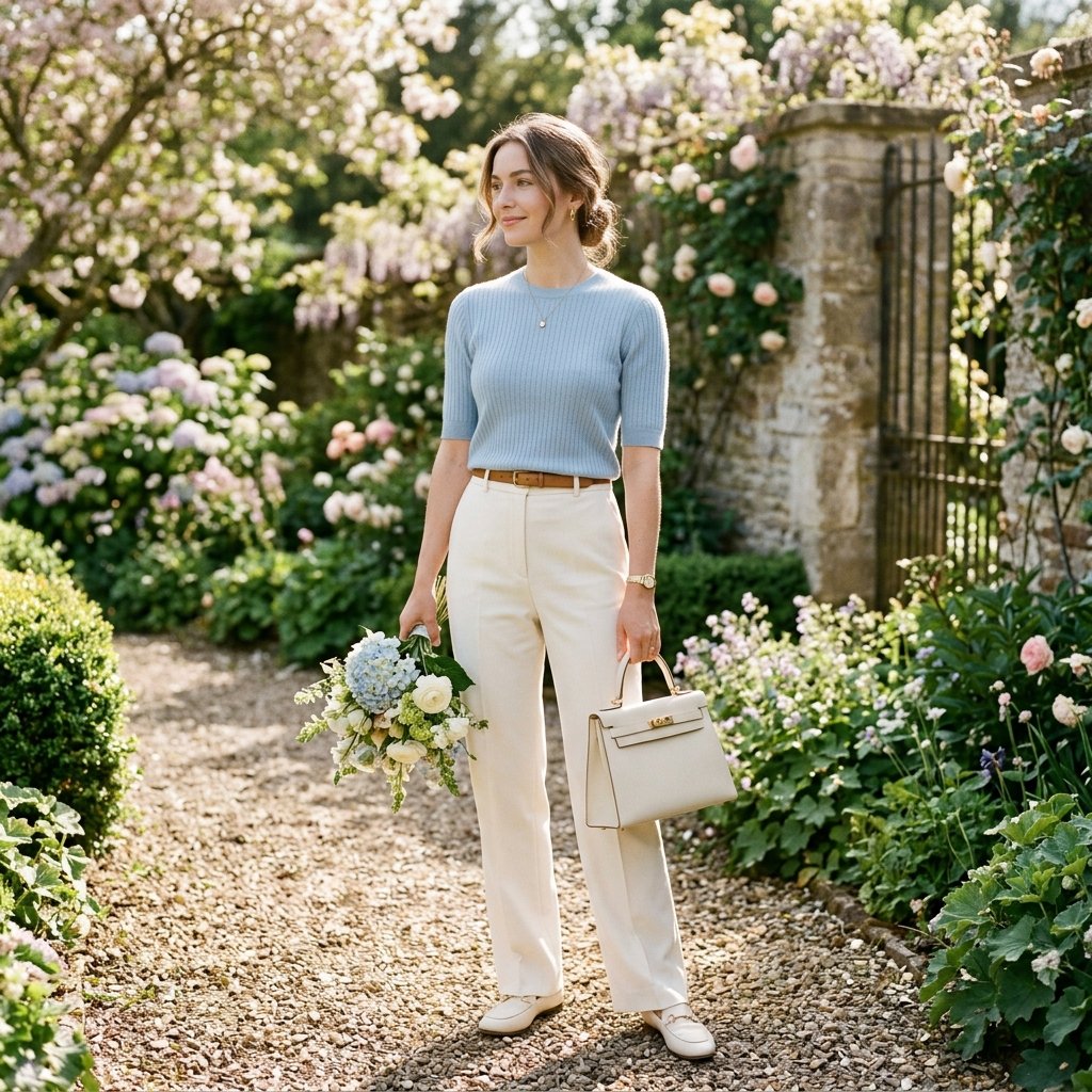 Old Money Spring Outfits Pastel Tones Idea