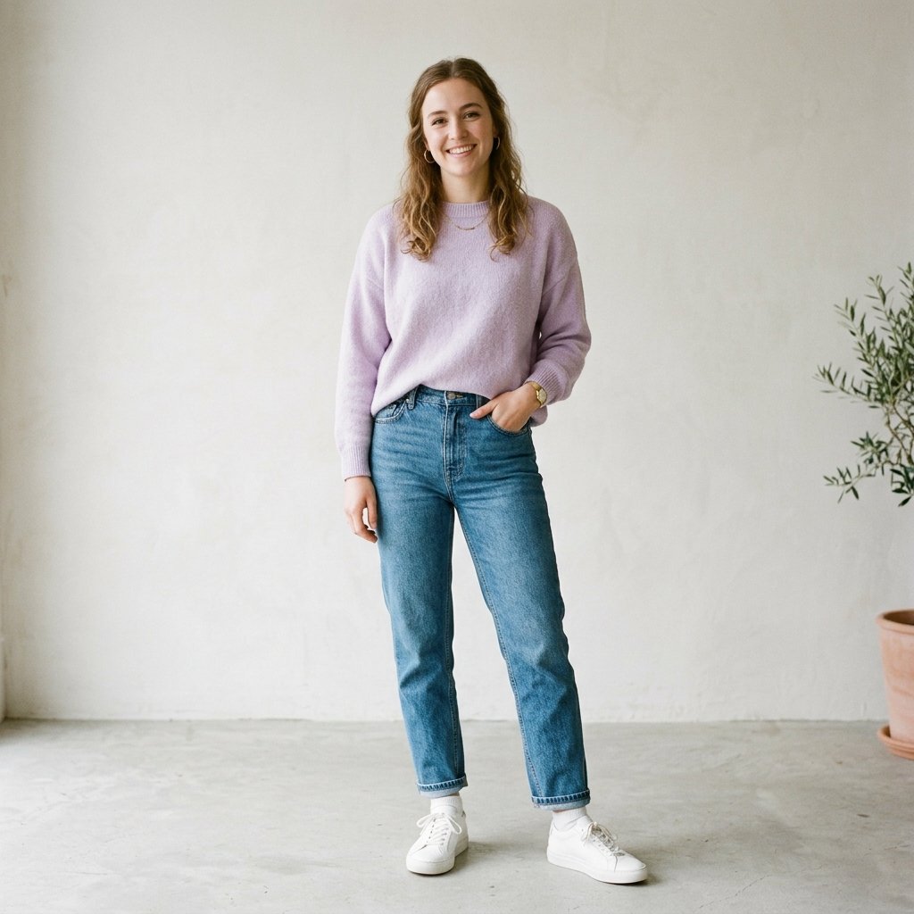 Pastel Top Spring Mom Outfits