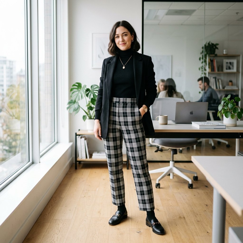 Plaid Trouser Outfit Ideas