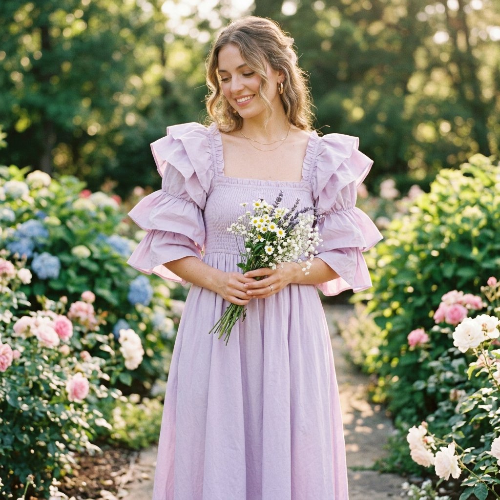 Ruffled Sleeve Dress Ideas