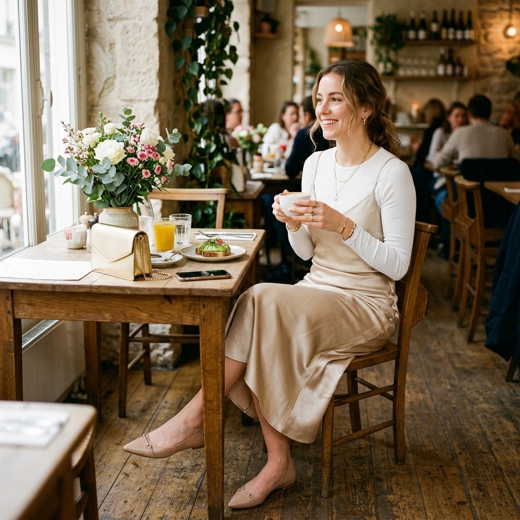 Satin Slip Dress Brunch Outfits Ideas